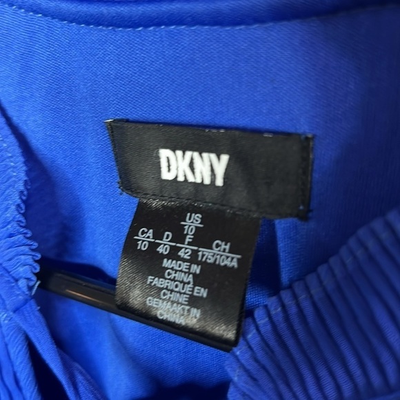 357 - DKNY NWOT Blue Long Sleeve Dress, Size 10 - Picture 4 of 6